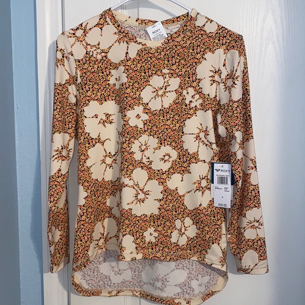 Roxy Sea Skippin Long Sleeve UPF 50 Rashguard - Picture 2 of 11
